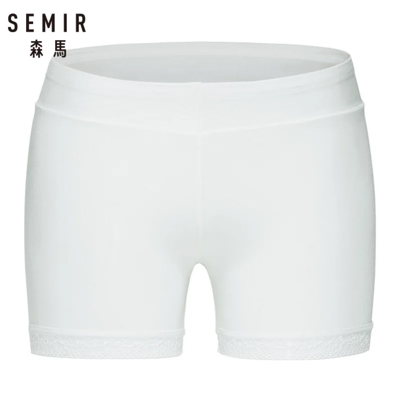 Женские леггинсы SEMIR черные тонкие штаны с секциями антиосветительные кружевные