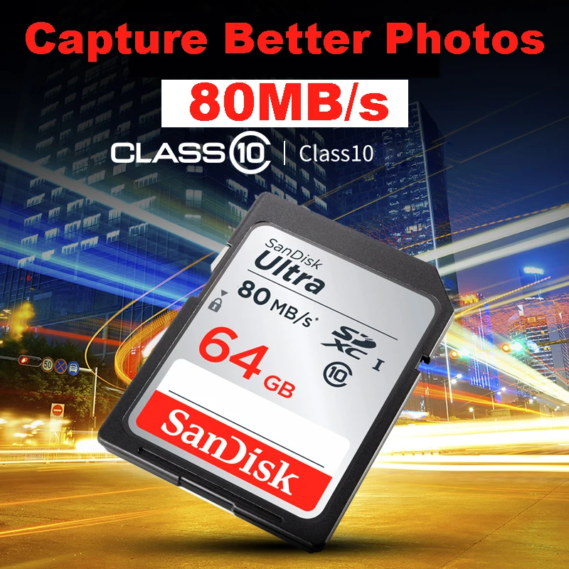 SD Карта SanDisk SDXC Для цифровой спортивной камеры 64 ГБ|Карты памяти| |