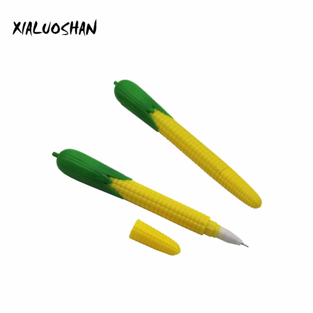 

6 Pcs/lot Creative Corn Shape Gel Pen 0.38mm Black Ink Office Supply Escolar Papelaria Gift Office Material School Supplies