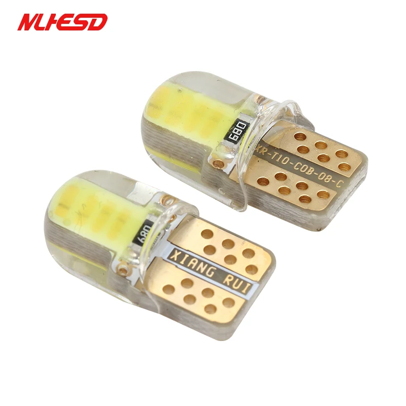 10 шт. LED W5W T10 194 168 COB 8SMD Led парковочная лампа авто Клинообразная CANBUS яркая кварцевая