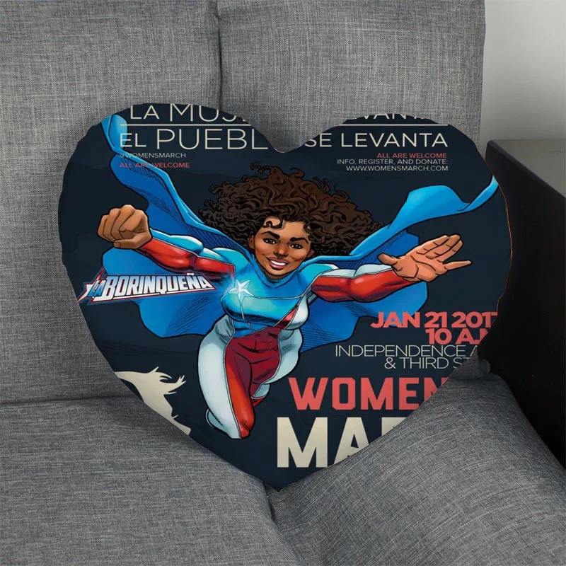 

Women march on washington logo Custom Heart Pillow Cover Custom Zipper Pillowcase Cover Wedding Home Office Decorative