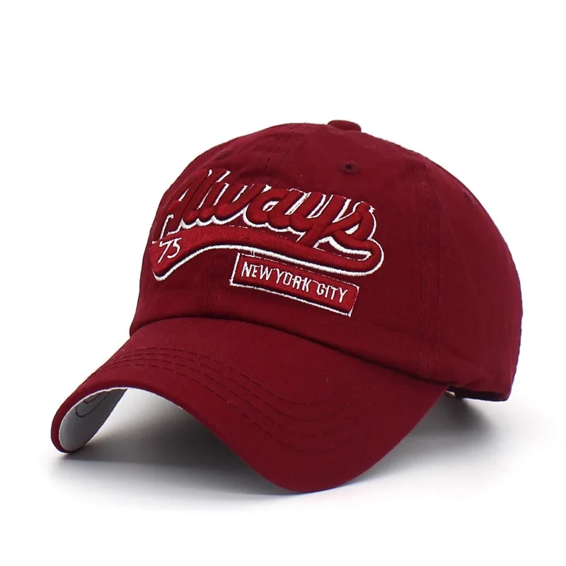 100% хлопок Бейсболка с надписью Нью Йорк Вышивка Повседневная Snapback Кепка головные