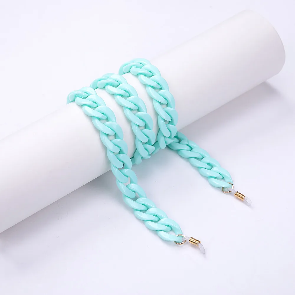 light blue Skyrim модные стеклянные es цепи широкие акриловые противоскользящие для чтения стекло шнур держатель шейный ремень веревка солнцезащитное стекло es ремешки с петлей - Цвет: light blue