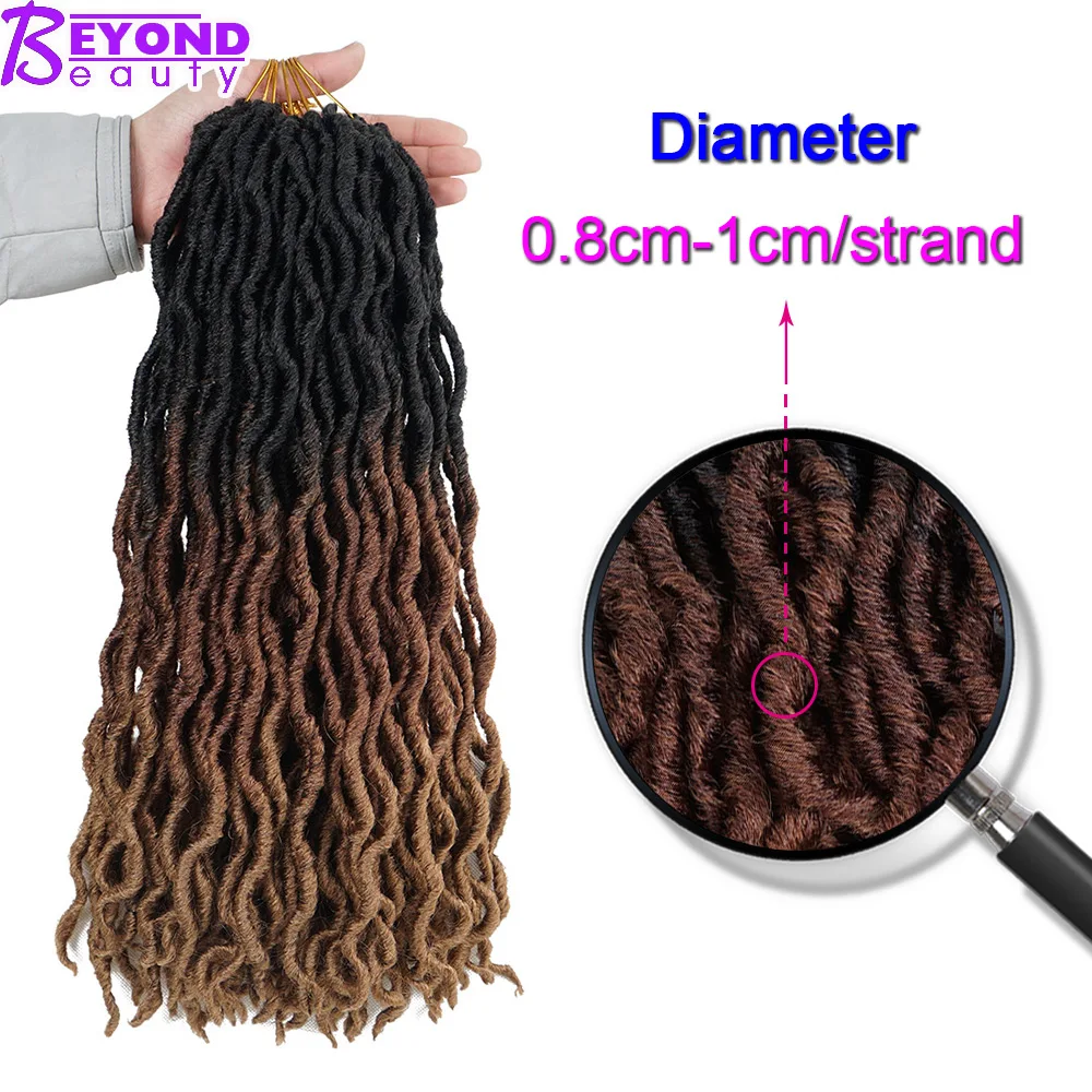 Nu Ombre faux locs curly волнистые вязаные крючком косички 20 дюймов мягкий бохо локс