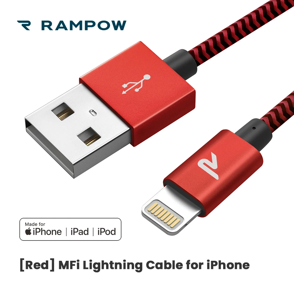 RAMPOW MFi Lightning Кабель для iPhone кабель 5 V/2A Быстрая зарядка XR USB зарядного устройства iPad