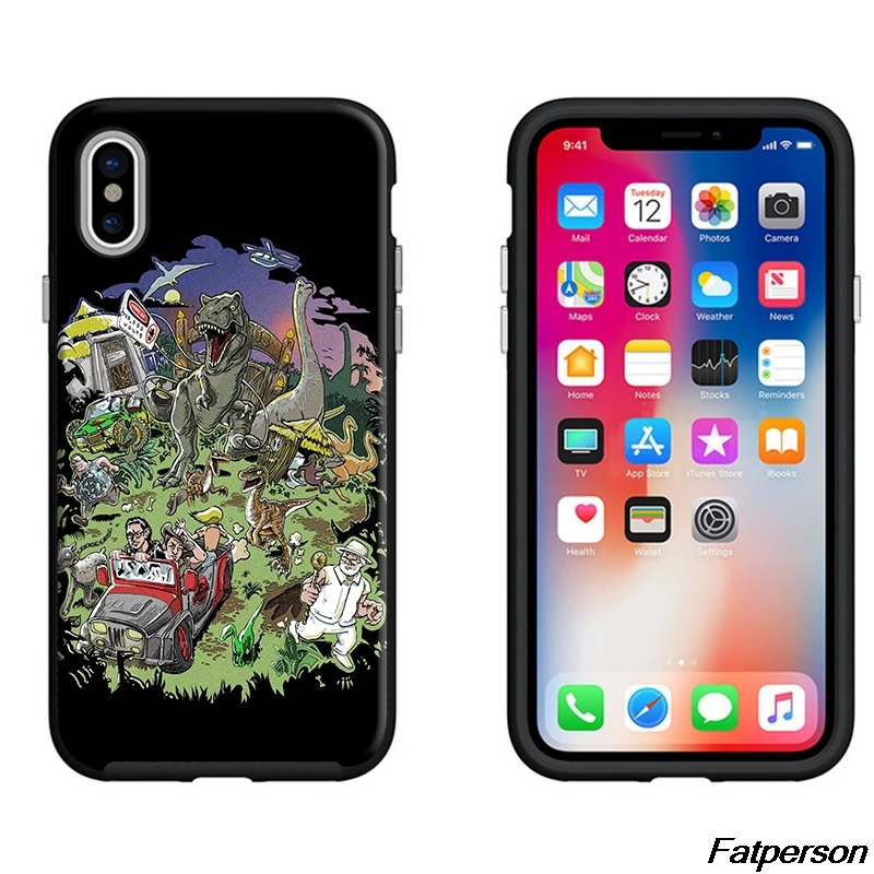 Jurassic World Fallen Kingdom For Samsung s9plus Black Soft Silicone Cover Case Apple iPhone 5s 6 6s 7 8plus X10 Coque cases | Мобильные