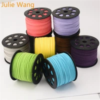 julie wang 5 meterpack 2 6 mm suede leather cords for diy necklace pendant chain rope string bracelet jewelry making accessory