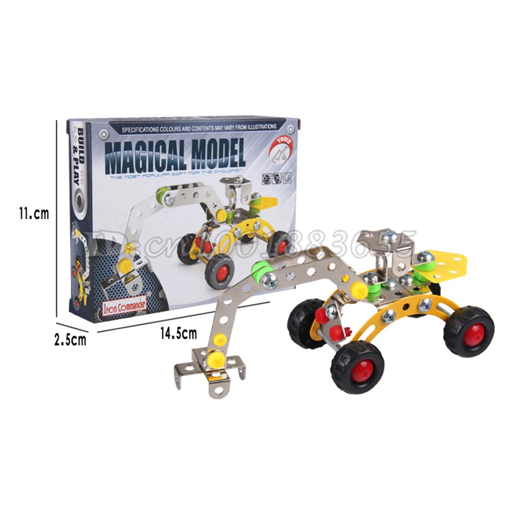 Экскаватор самосборный из металлического сплава 816b 1|assembly car|screw puzzleassembly toy |