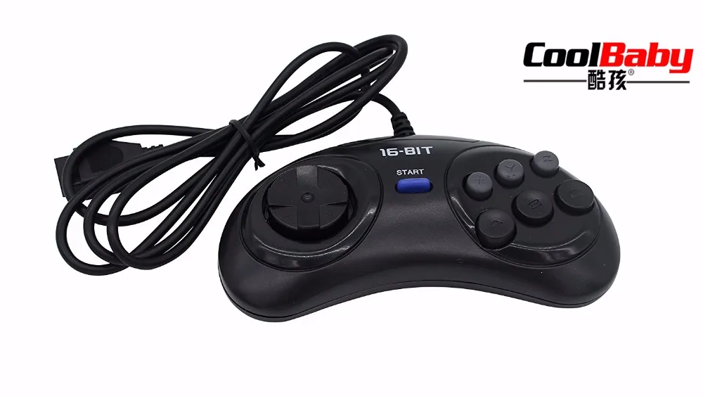 16-битный классический проводной игровой контроллер для SEGA Genesis 6 кнопок геймпад