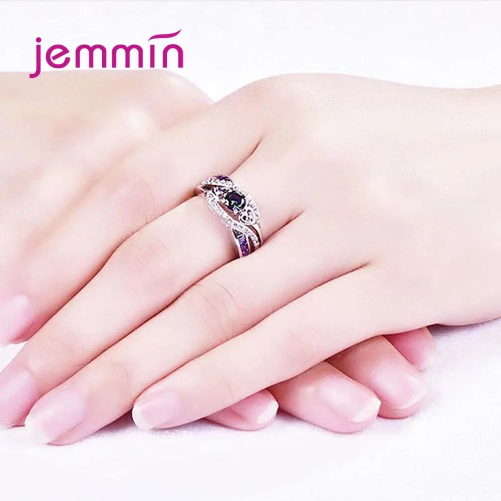 Модные кольца на палец из стерлингового серебра 925 пробы для женщин подарочное