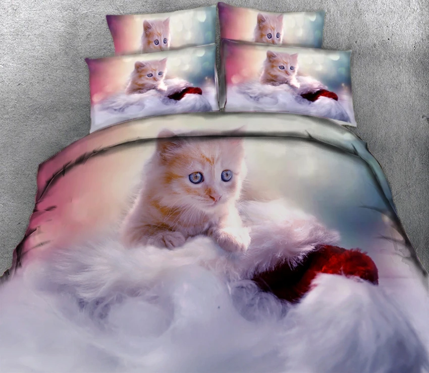 

jogo de cama queen nino 3D Bedding set twin California king duvet bed cover Sheet Quilt Cover Lovely cat Pillowcase Custom size