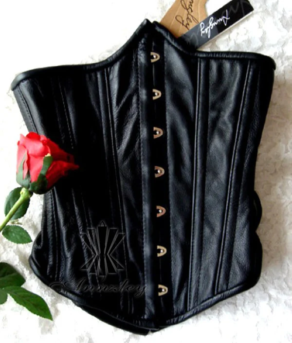 Черный корсет под грудью из натуральной воловьей кожи XS S M L XL XXL 3xl 4xl 5xl 6xl|corset xs|s m l