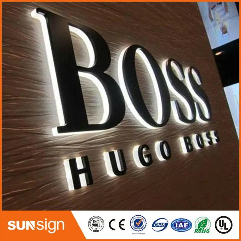 Зеркальная/полированная подсветка Букв из нержавеющей стали | Электронные