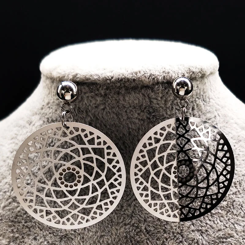 Женские серьги-гвоздики из нержавеющей стали Lotus серебристые сережки-пусеты