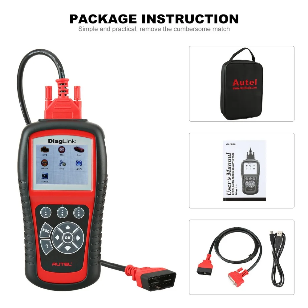 

Autel Diaglink OBD2 DIY MD802 /EPB