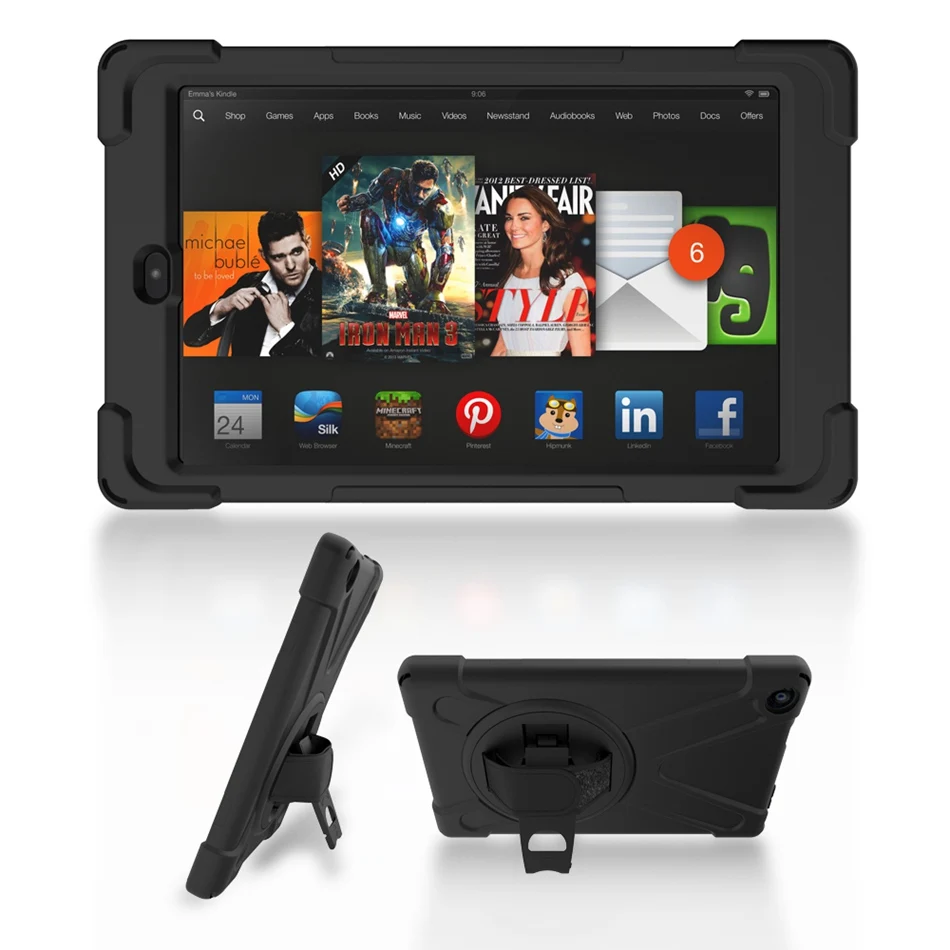 Сверхмощный ударопрочный чехол на руку для Amazon Kindle Fire HD 8 HD8 с подставкой Гибридный детский безопасный чехол для планшета