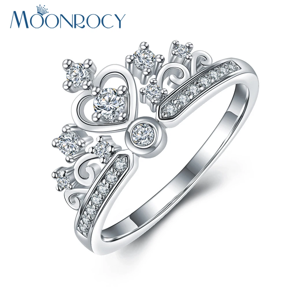 MOONROCY,, кольца с австрийскими кристаллами, кубический цирконий, кристалл, обещание, обручальное кольцо для женщин, девочек, подарок