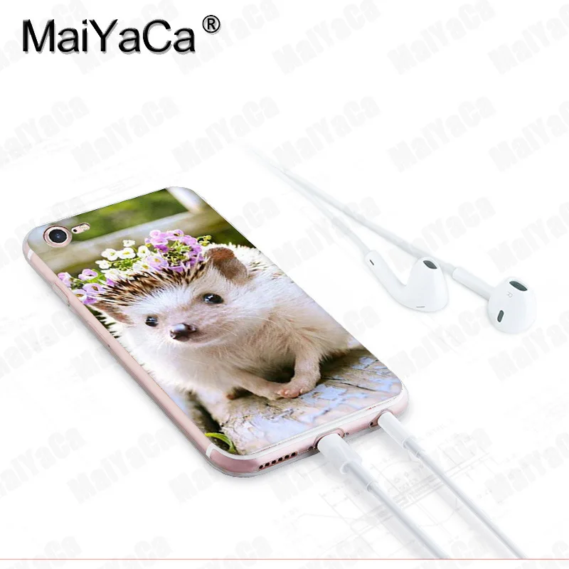 MaiYaCa для iphone 7 6 X чехол с милым животным маленьким ежиком чехол для телефона для iphone 8 7 6 6S Plus X 5 5S XS XR XSMAX