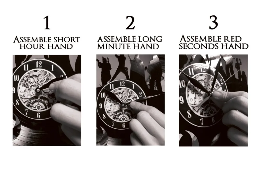 Супер крутые 3D Декоративные цифровые художественные часы винтажные виниловые