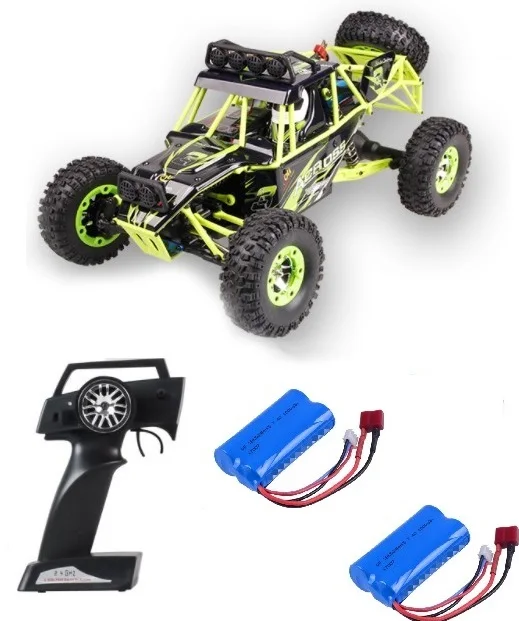 2 battery Дистанционный альпинистский автомобиль 12428 4WD RC автомобиль 4x4 с двойным приводом Bigfoot автомобиль с дистанционным управлением модель внедорожника игрушки для мальчика - Цвет: 2 battery