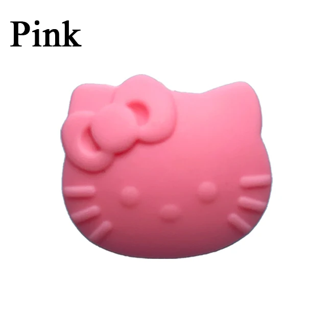 50 шт. новые игрушки разноцветные силиконовые бусины hello kitty свободные бусины, мультфильм Китти силиконовые жевательные бусины Кот Прорезыватель - Цвет: Розовый