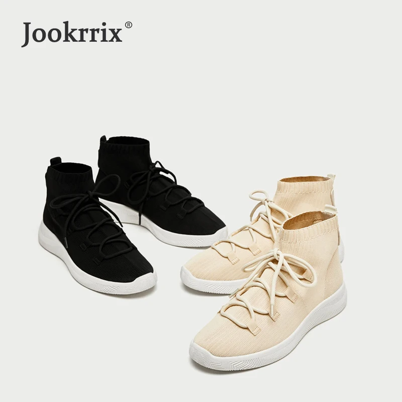 Jookrrix Осенняя обувь Для женщин модные брендовые женские кроссовки с высоким