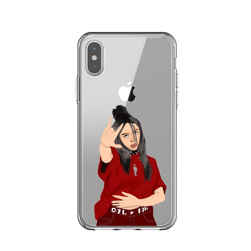 Billie eilish задняя крышка для iPhone X 7 6 S Plus 5 5S SE чехол телефона ТПУ случаях Coque 8