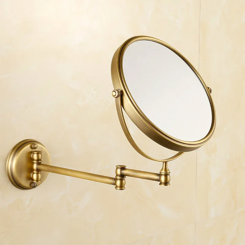 

Antique Bronze Bathroom Mirror Copper Elegant 8 Inch Bathroom Mirror, Magnifier Beauty Bathroom Accessories send from Russia