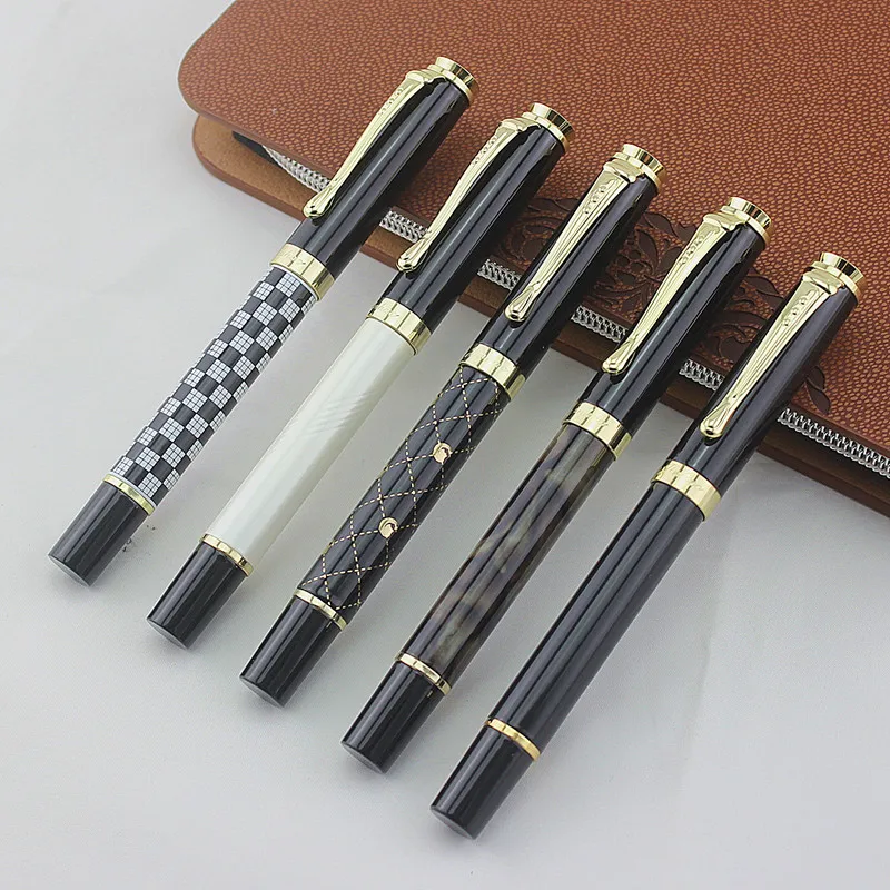 JINHAO 500 роликовая шариковая ручка черно-золотой цвет 7 цветов Золотой зажим для ручки школьные принадлежности jinhao Ручка материал Escolar 13,6*1,8 см