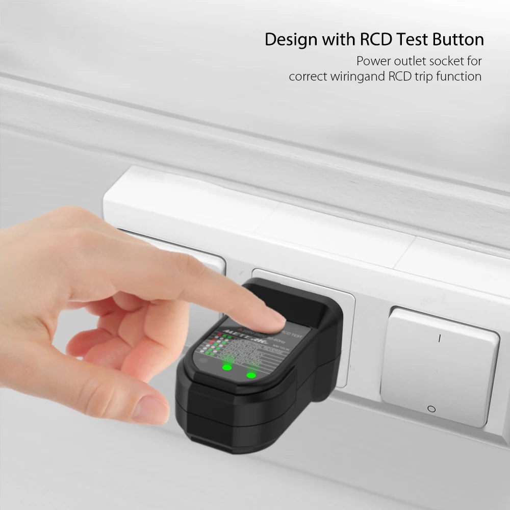 Проверка электрической розетки Meterk Advanced RCD автоматический заземляющий провод