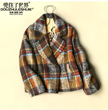 Женское шерстяное пальто свободное брендового качества и оригинального дизайна