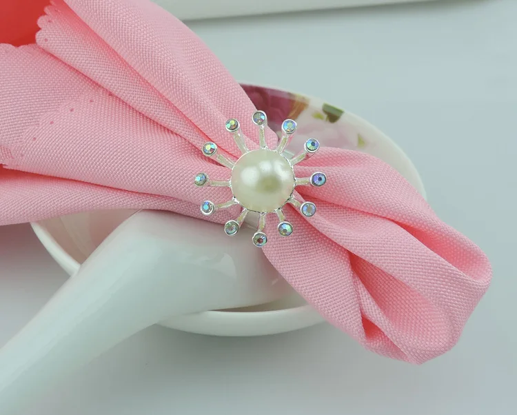 6 шт./лот салфетка для ресторанов с перламутровым кольцом модель пряжкой отелей