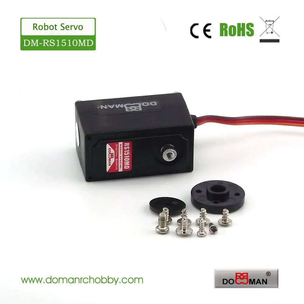 1 шт./лот DM RS1510MD металлическая Шестерня цифровой низкопрофильный arduino гуманоид rc