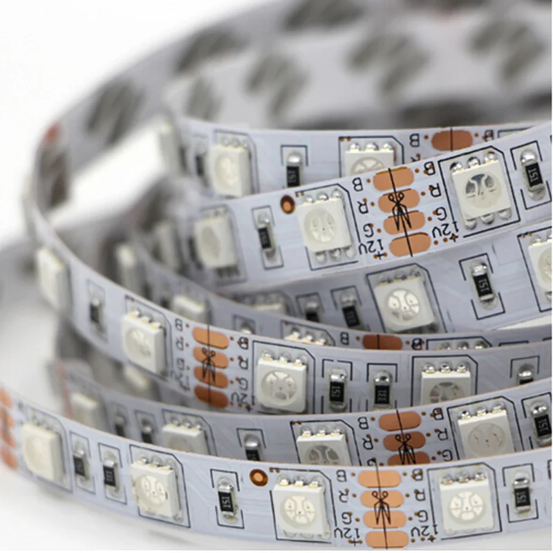 Светодиодная лента 5050 RGB 12 В гибкое освещение для украшения дома SMD
