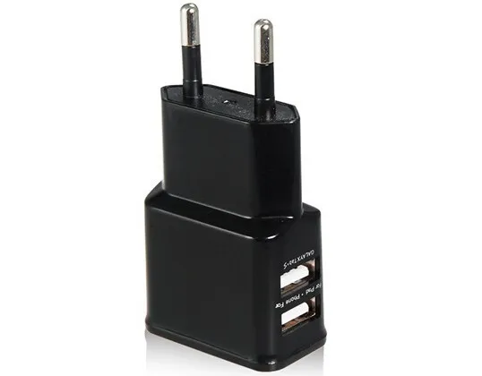 YKSPACE, белый, черный, 2A, EU, US, зарядное устройство, адаптер, двойной, 2 usb порта, источник питания для iPhone, samsung, huawei, lg, мобильный смартфон