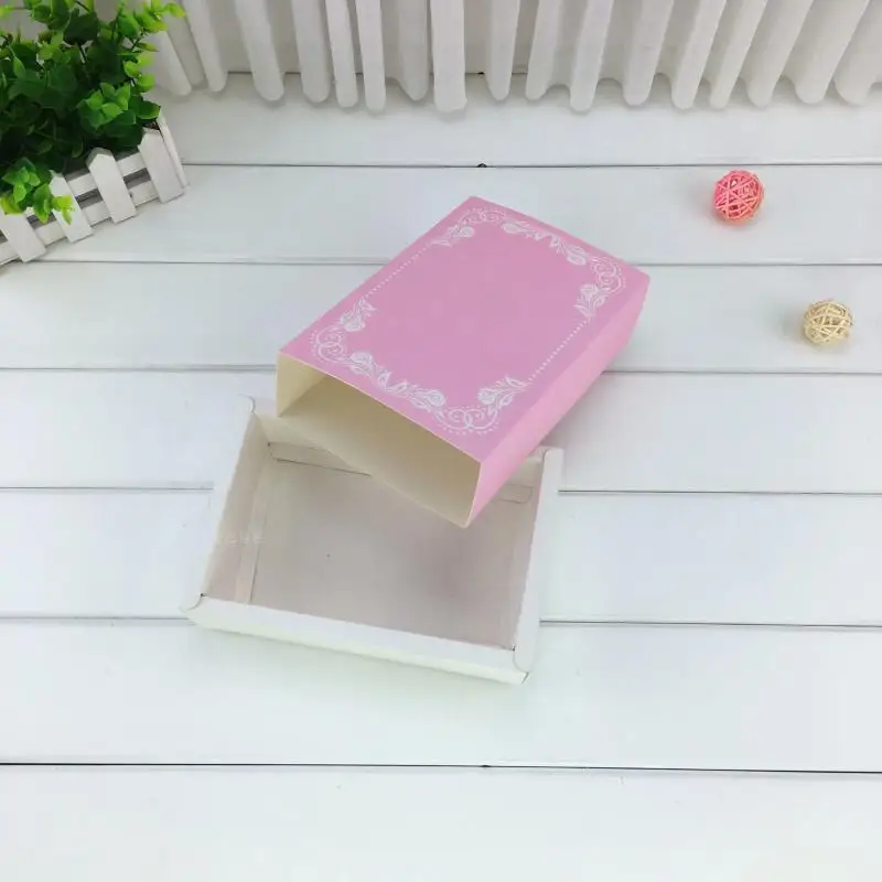 4 вида цветов бумага DIY Подарочная коробка крафт картон упаковка для печенья