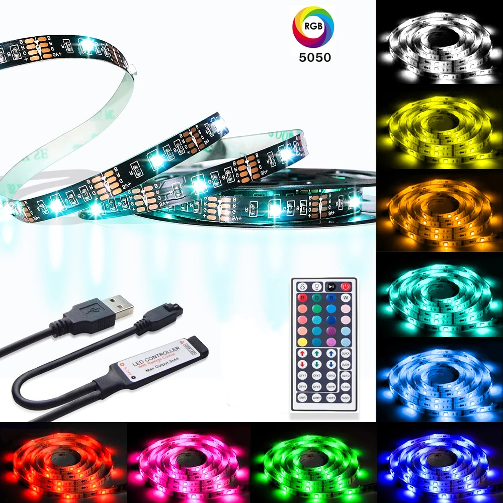 Водонепроницаемая светодиодная лента с RGB-подсветильник кой 2 м 5 | Лампы и