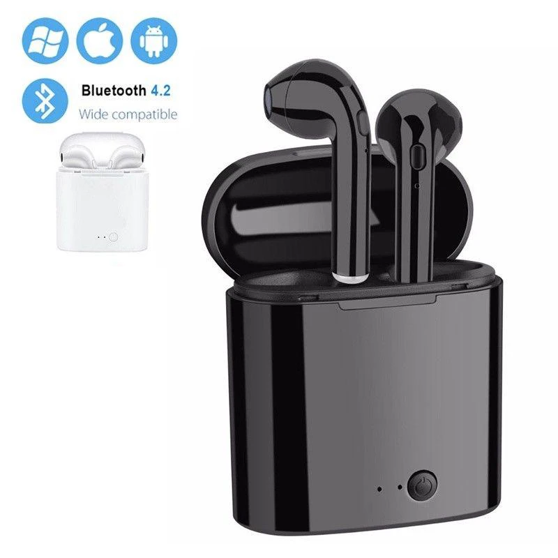 I7S TWS беспроводные Bluetooth наушники портативные i7S с зарядным устройством bluetooth