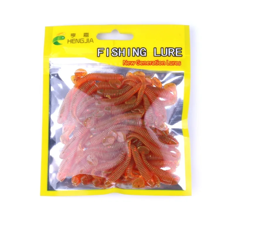 50Pcs Soft Floating T Fish Bionic Isca Artificial Fishing Lure Fly Silicone Bait Worms Shad Bass | Спорт и развлечения