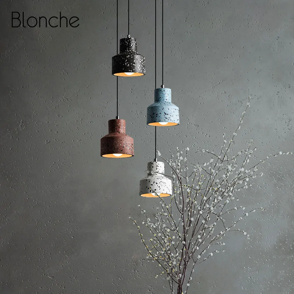 Современный подвесной светильник с цементом светодиодный потолочный в стиле