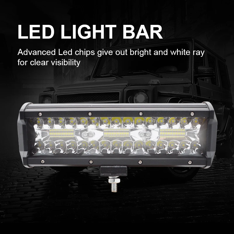 Safego 1x 9 Inch 180W 3Row OffRoad LED Work Light Auto Truck Trailer Boat Waterproof Spot Driving Lamp Car Styling Roof Lighting |