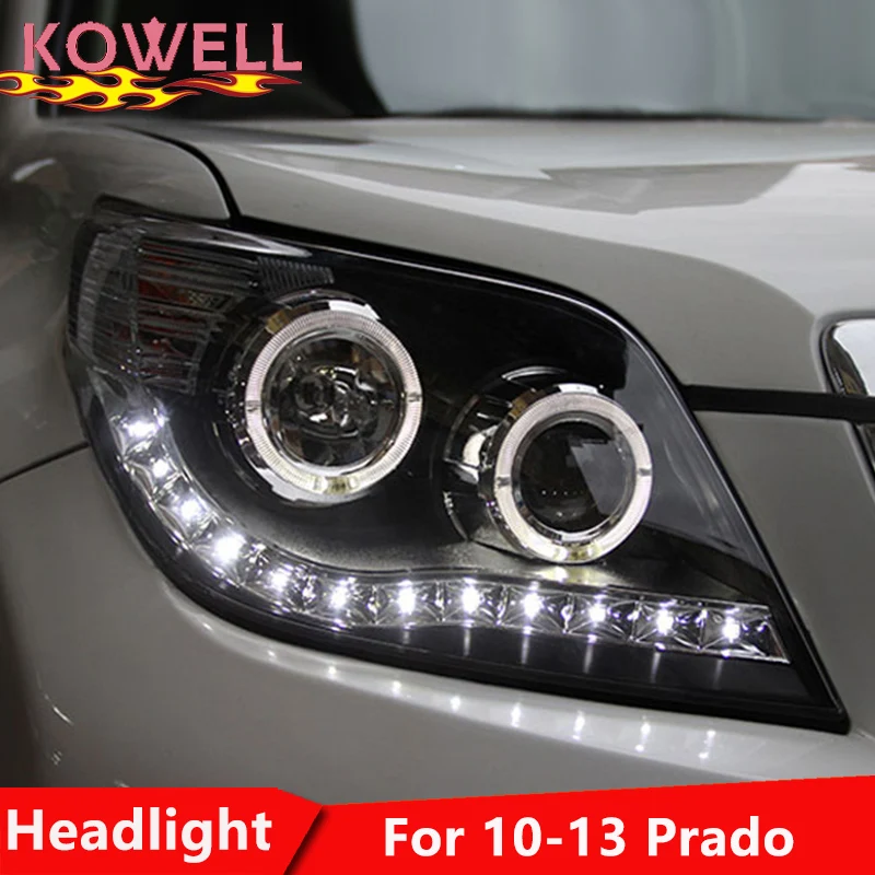 Автомобильный Стайлинг KOWELL для 2010 2011 2013 Prado передние фары светодиодный ные DRL