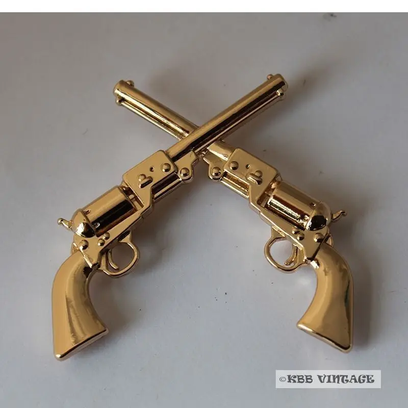 (KB401) 10 шт. 1 1/2 &quotковбойский декор скрещенный револьвер Concho 1861 Colt пистолеты