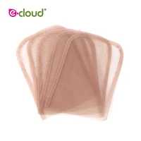 5pcsbag 4x4inch swiss lace closure frontal base brown hand woven hair net piece for making lace wigs cap closure wig accessory