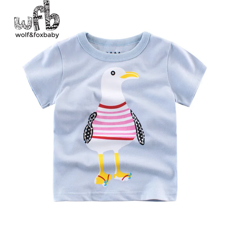 Футболка с коротким рукавом Классическая синяя серая черная для детей