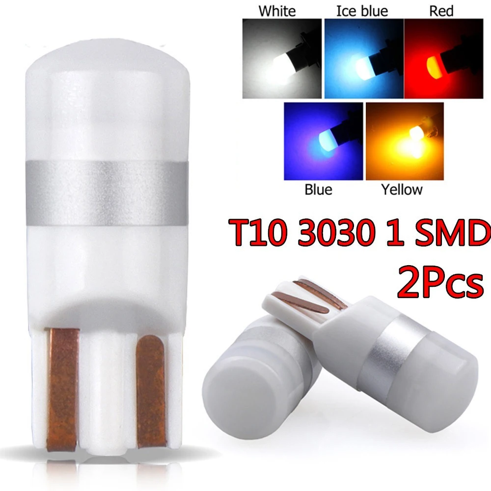 2 шт. Автомобильные светодиодные лампы T10 W5W 3030 SMD|Сигнальная лампа| |