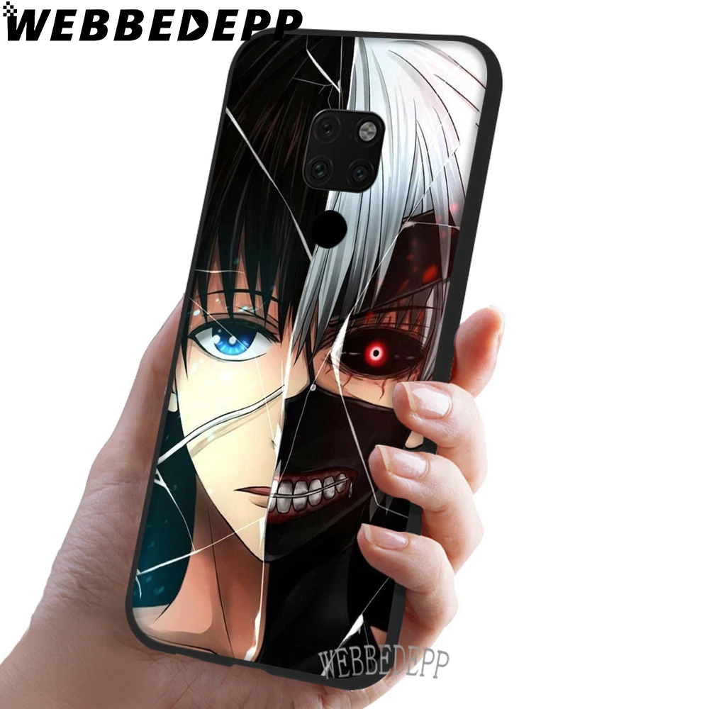 WEBBEDEPP Токийский Гуль аниме Мягкий ТПУ чехол для Huawei Y6 Y7 Prime Y9 Mate 10 20 Lite Pro Nova 2i 3i