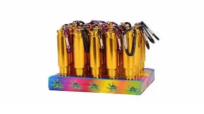 50 шт пуля стиль золотой брелок для ключей коробка хранения таблеток портативная