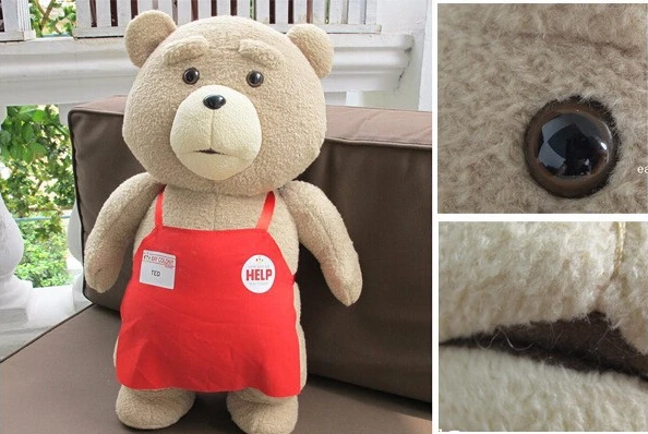 2019 Большая распродажа плюшевый мишка Тед 2 Плюшевые игрушки в фартуке 48 см мягкие