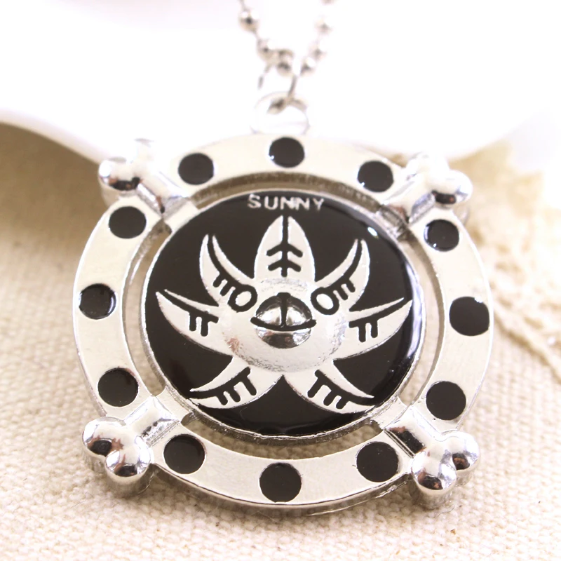 New Anime One Piece Necklace Pendant Thousand Sunny Flag Ship High Quality Alloy Jewelry Silver Plated Free Shipping | Украшения и